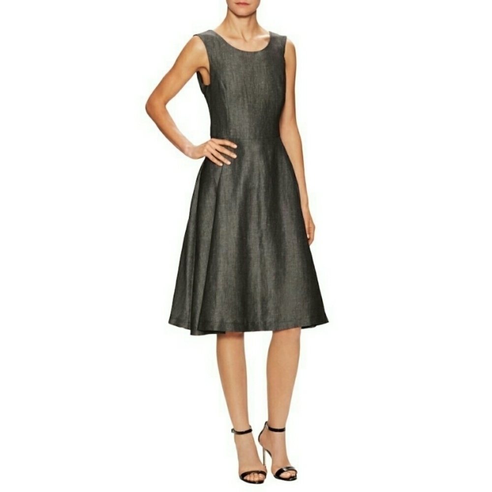 Pink Tartan Clara Sleeveless Cotton Gray Dress